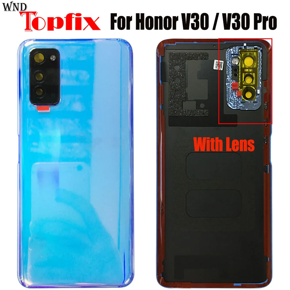 

For Huawei honor V30 Pro Back Battery Cover Door Rear Glass Housing Case 6.57" For Huawei honor View30 Battery Cover V30 housing