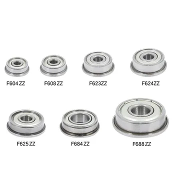 

10pc Double Shield Miniature Bearing Steel 3D Printer Accessories Flange Bearing F623 F624 F625 F26 F688 F604 F608ZZ 8x25x22x7mm