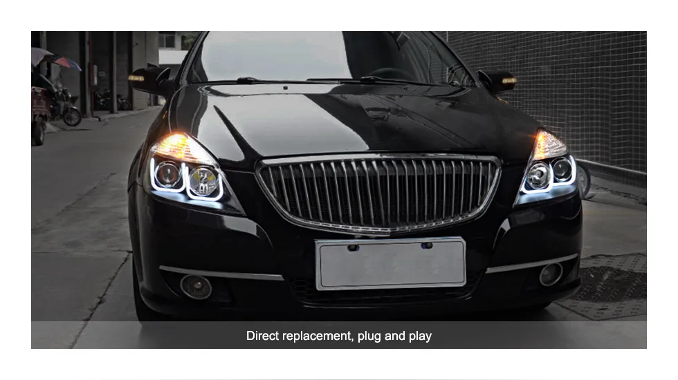 Корпус передней фары в сборе автомобиля для фар Buick Excelle 2008- светодиодный фонарь DRL Объектив Двойной Луч Биксенон HID Q5 весь комплект