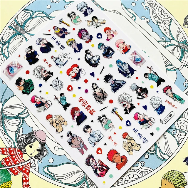 TSC-293 TSC-287 Japanese cartoon anime clown character 3D Back glue Nail Art Stickers Decals Sliders Nail ornament decoration TSC-189 N