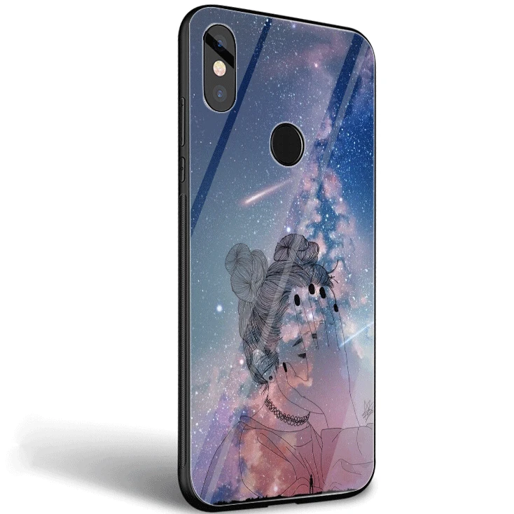 Чехол для мобильного телефона из стекла ТПУ для Xiaomi Mi Note7 5 6 Pro Poco F1 A1 A2 4X5X6X9, чехол для мальчиков и девочек