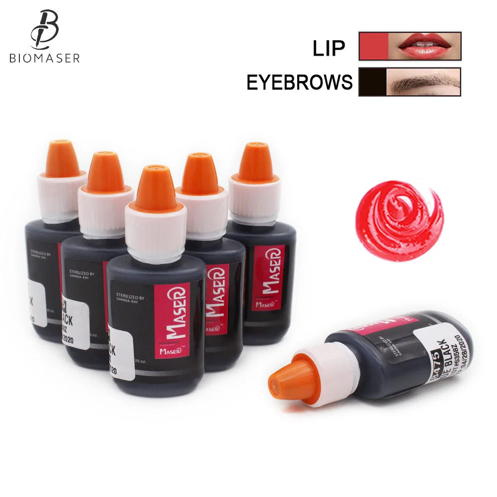 5PCS Tattoo Ink For Lips Permanent Makeup Microblading Pigment Cosmetic Encre Tatouage Tattoo Ink Set Supplies Wholesale