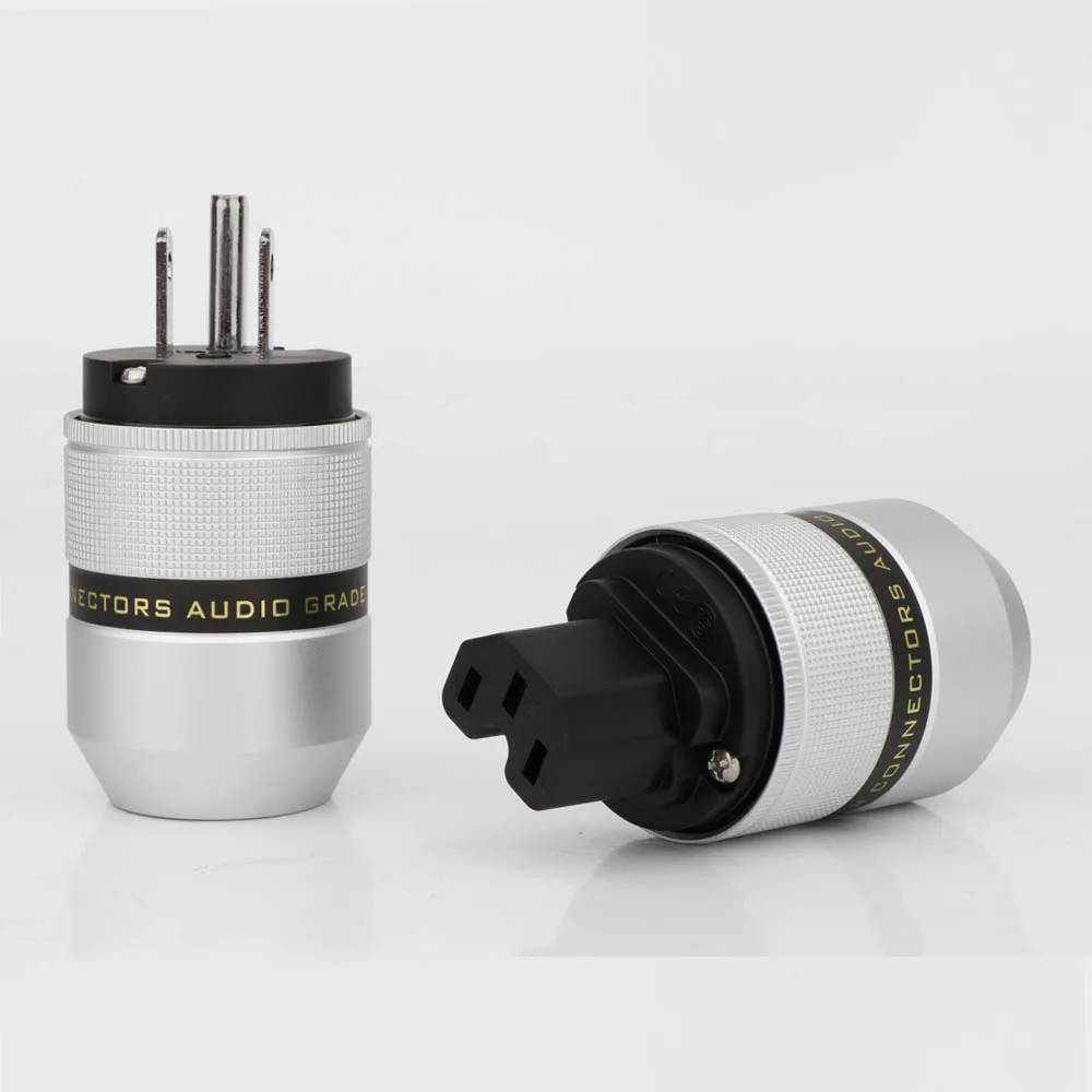 P083R Hifi Audio Aluminium Rhodiniert US Power Stecker Stecker + IEC Buchse Stecker für HIFI – Detail 6