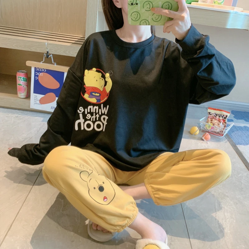 Женский пижамный комплект с принтом Винни-Пух | Женская одежда