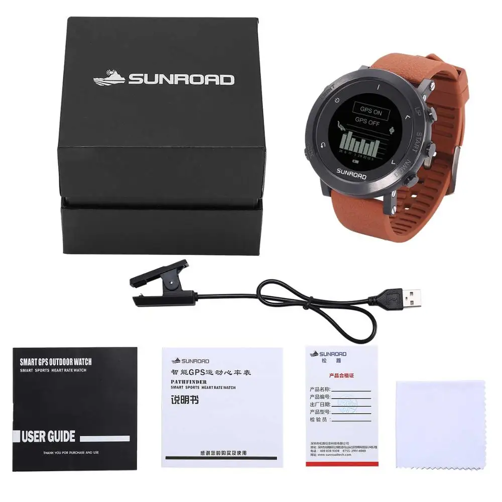 Sunroad Men's Digital Smart GPS Heart Rate Sports