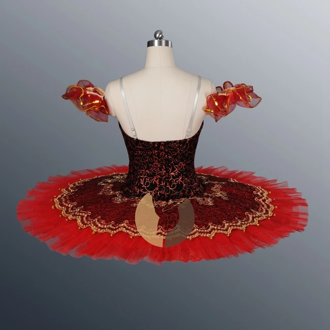 black red pancake ballet tutu