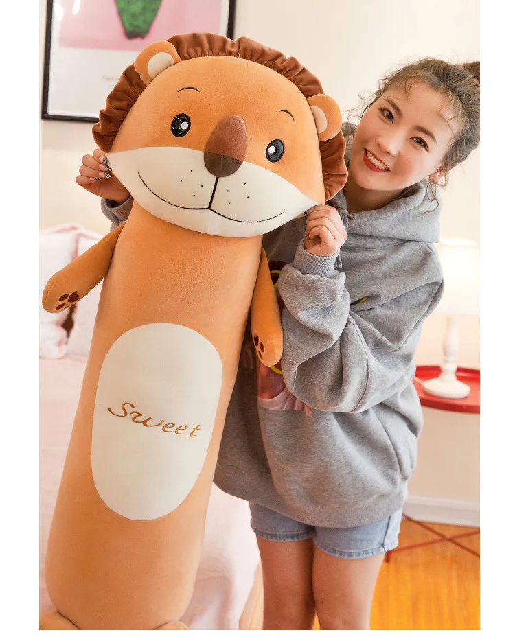 Новые продукты креативный мультфильм лес животное кукла полоса цилиндрическая Подушка Плюшевые игрушки для девочек подарок на день