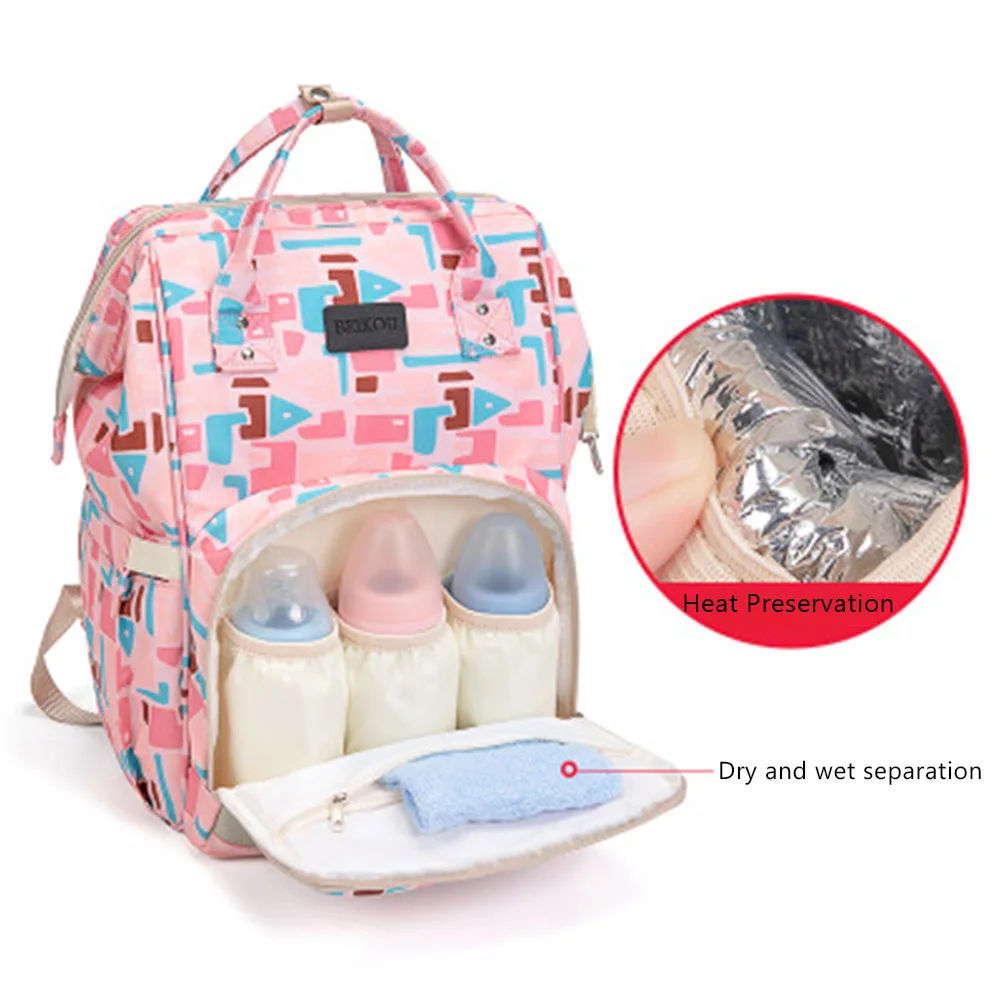 Mummy Maternity Diaper Bag Large Capacity Nappy Bag Waterproof Baby Stroller Bag Diaper Organizer Travel Backpack Nursing Bag
