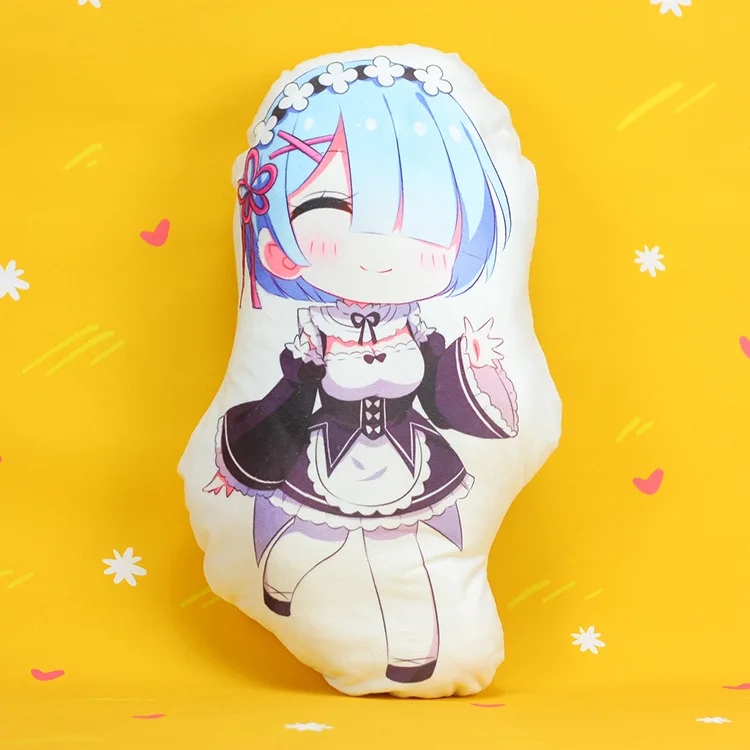 Милые аниме Rem Ram Hatsune Мику римуру мультфильм спящие игрушки мягкие плюшевые подушки спинки подушки офис диван украшения куклы - Цвет: G