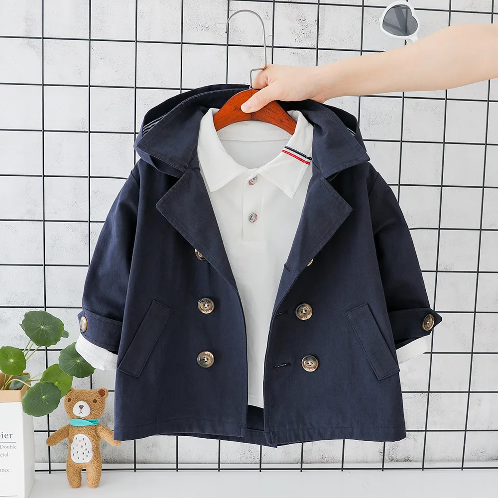 Коллекция года, детская ветровка, корейское пальто для малышей, длинная Детская куртка, ветровка - Цвет: 2