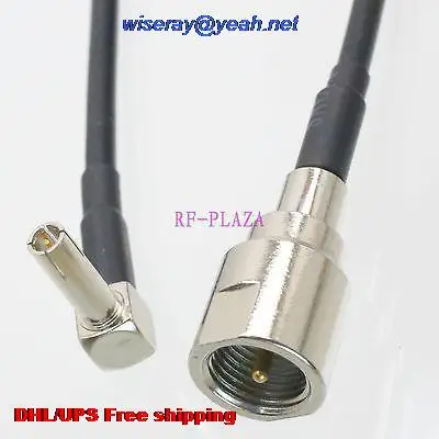 

DHL/EMS 50 pcs Cable 3FT FME male plug to TS9 male right angle RG174 RF Pigtail jumper cable with one year warranty-A2