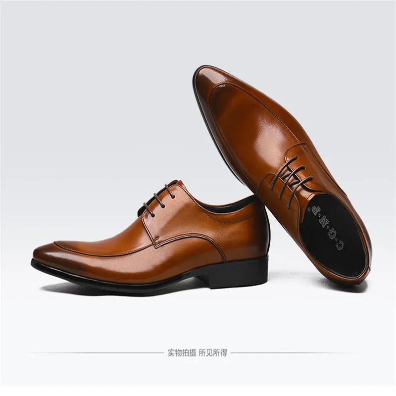 Dress shoes man, pointy British lace up 