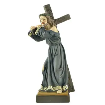 

DROPSHIPPING RESIN CROSS CRUCIFIX FIGURINE HOLIDAY GIFT CHRISTIAN DECORATION CATHOLIC ORNAMENT 4.5" JESUS STATUE