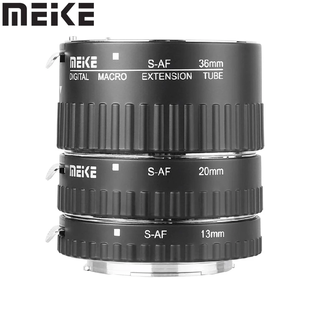 Meike Metal Auto Focus Macro Extension Tube Ring Adapter for