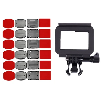 

1pcs Plastic Protective Standard Border Frame Case & 1 set Helmet Accessories Kit Set for Gopro Hero 5