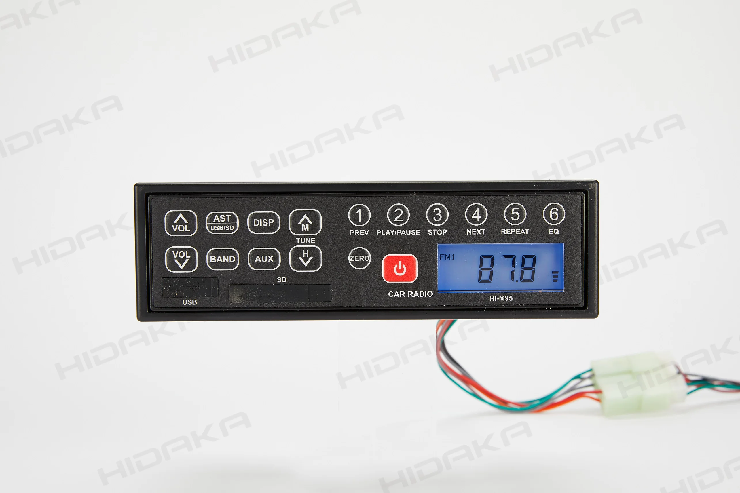 

Рация для экскаватора HIDAKA, размер 1DIN, 12 В, 24 В, с USB, SD-часами, AM, FM, для Sumitomo Komastu Kobelco