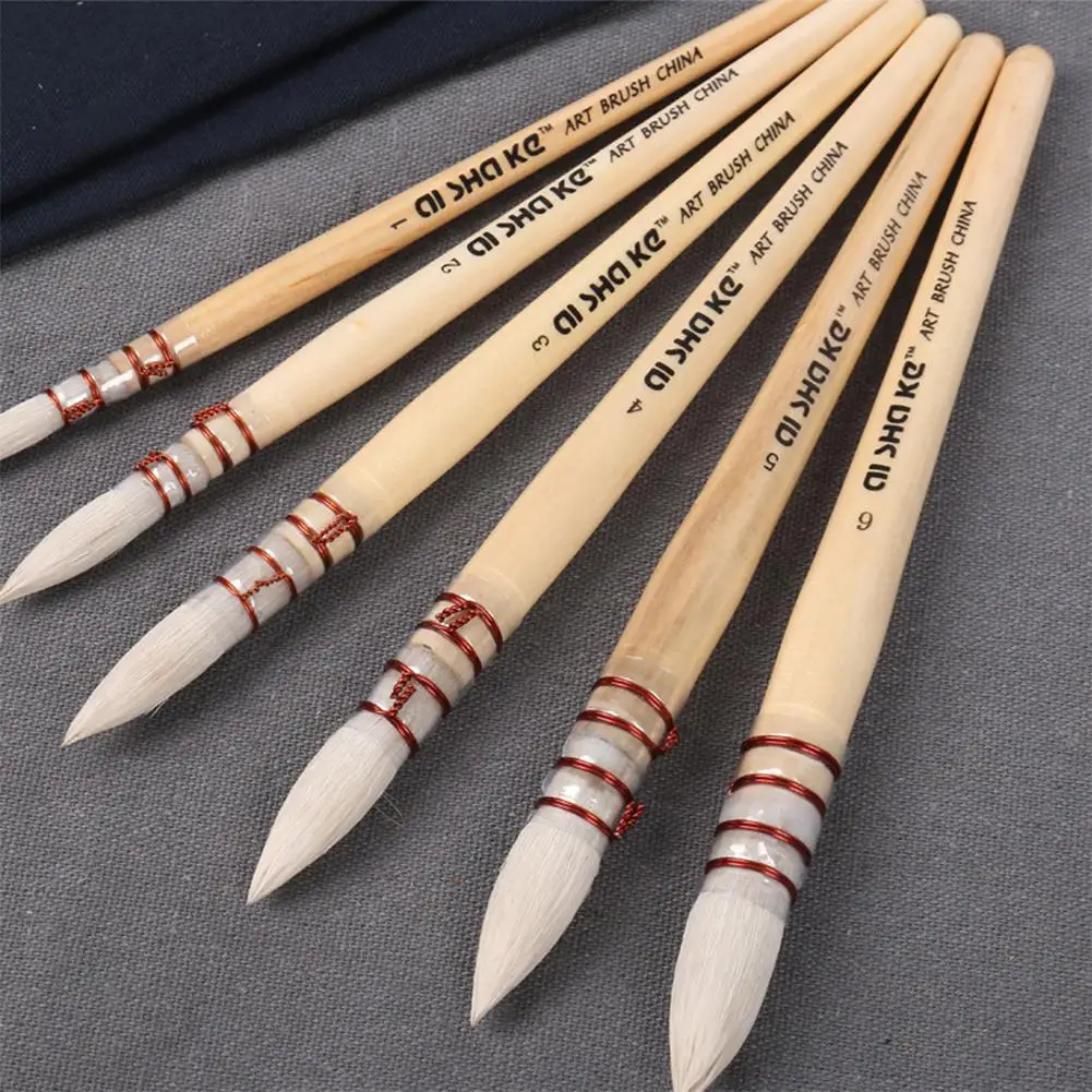3 Professional Detail Paint Brush Art Painting Brushes for Watercolor Oil Drawing Painting Supplies - Цвет: 3