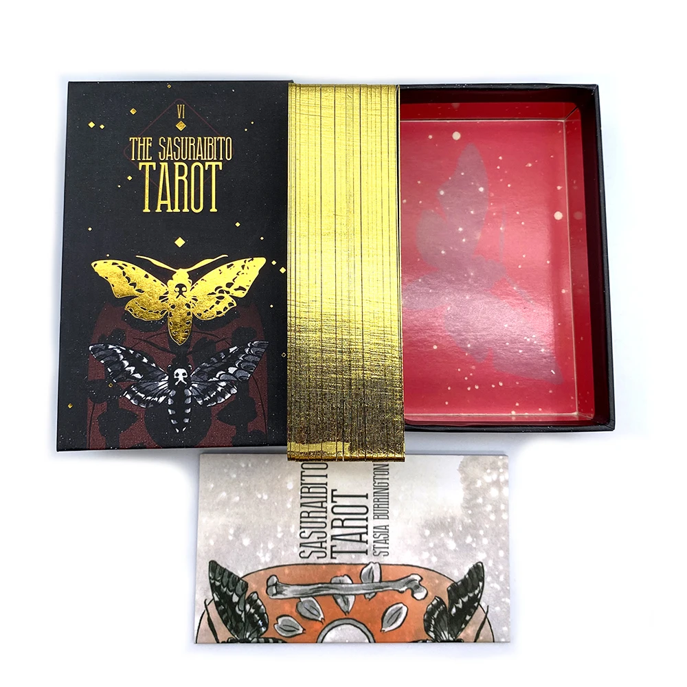 

The Sasuraibito Tarot 78 Cards Deck 63-page Guidebook Gilt Edge Taot Deck Family Party Board Game Divination FateFor