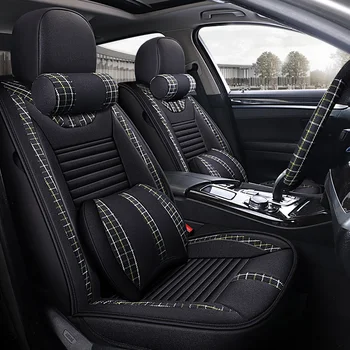 

Full Coverage flax fiber car seat cover auto seats covers for kia carens ceed cerato forte k3 k5 k7 mohave niro optima sorento