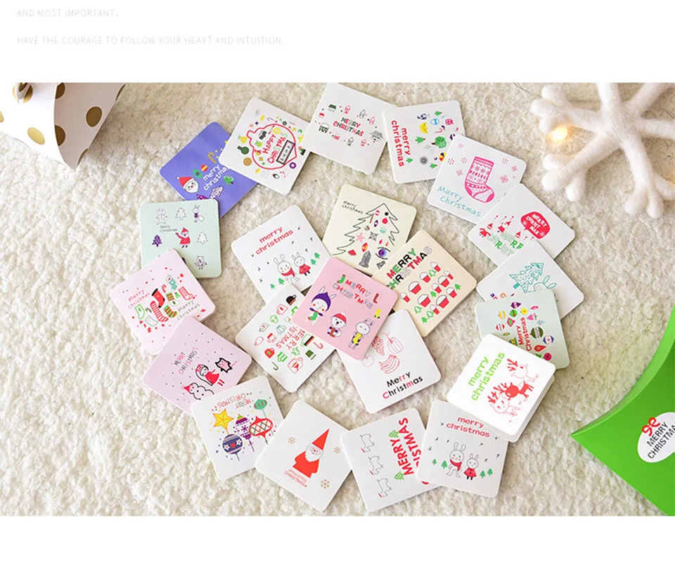 Mookids20 Snowman Dress Santa Claus Christmas Card with Envelope Postcard Merry Christmas New Year Gift Card