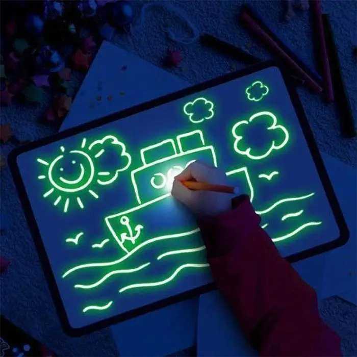 Glow in The Dark Light Drawing Board for Kids A3(Without Gift Box)