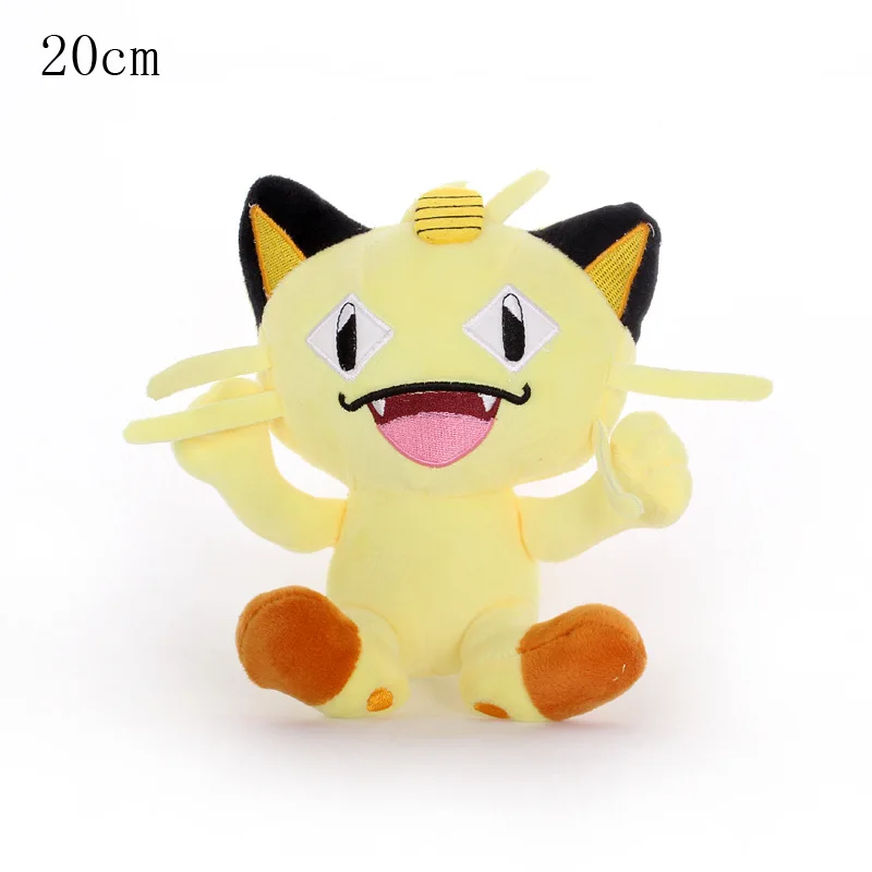 39 Styles15-25cm Пикачу аниме плюшевая кукла Mewtwo aerodactil Raichu мягкая плюшевая игрушка Peluche Рождественский подарок для детей - Цвет: 26cm Meowth