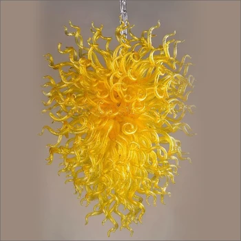 

New Simple Designed Blown Glass LED Chandelier Handmade Blown Glass Chandeliers and pendant lamps