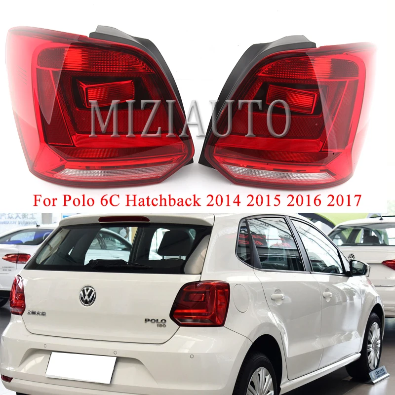 

MIZIAUTO Rear tail light For Polo 6C Hatchback 2014 2015 2016 2017 Warning Light Brake Light Rear Bumper Light Tail Stop Lamp