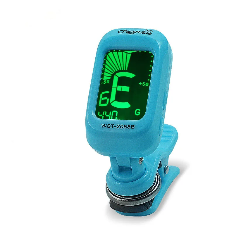 Light Blue Народная Акустическая гитара тюнер скрипка укулеле бас электронный тюнер струнный музыкальный инструмент Аксессуары гитара бас тюнер - Цвет: Light Blue