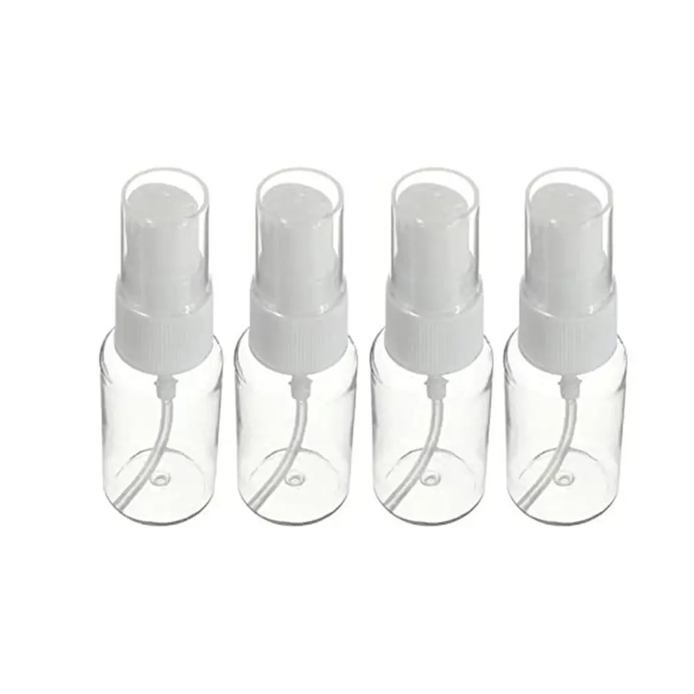 

4Pcs Clear Plastic Spray Bottle Portable Mini Design Empty Cosmetic Containers Refillable Bottles Travel Cosmetic