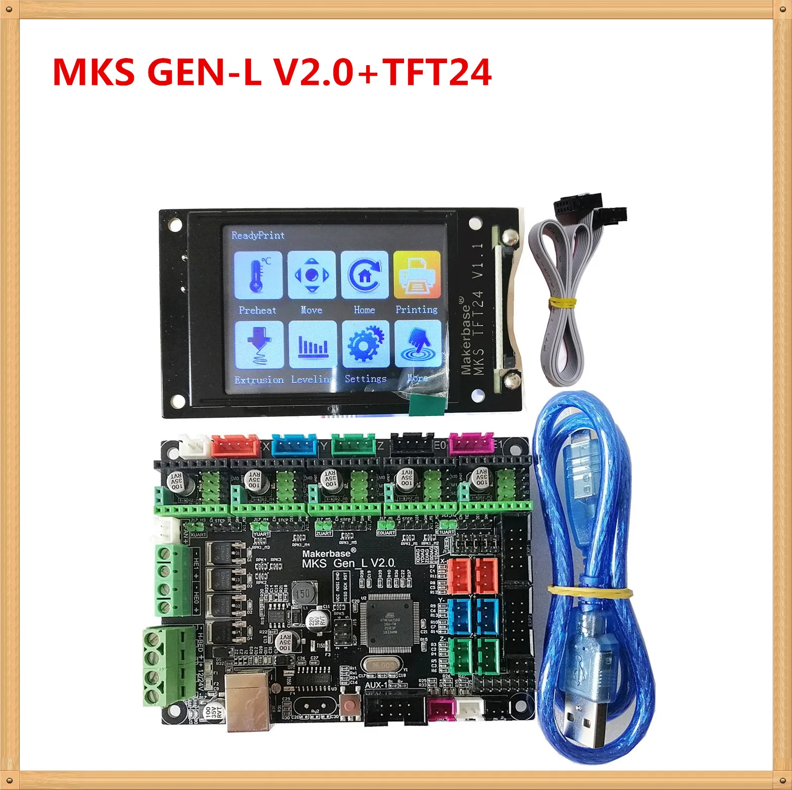 MKS GEN L V2.0+ MKS TFT24 ЖКД сенсорный экран Дешевые 3D электронные карты TFT 2,4 дюймов дисплей openbuilds для 3d принтера стартера