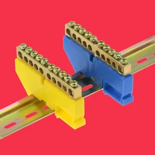 1 pçs caixa de distribuição ferroviário bloco terminal chama-retardador plástico fio arco bloco terminal conector terminal 6 8 10 12 buraco