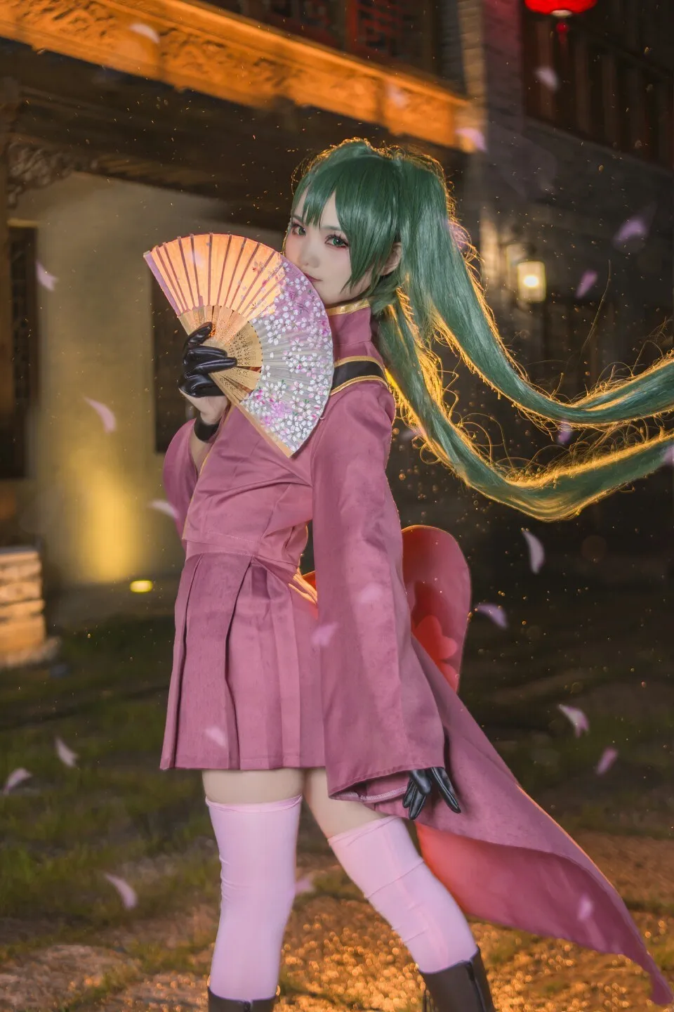 Vocaloid Hatsune Miku Senbonzakura кимоно Униформа платье наряд аниме костюмы для косплея весь комплект