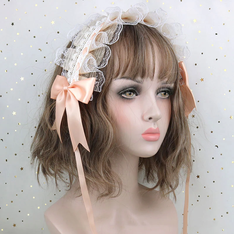 Japanese Lace Bow Ribbon Lolita Headdress Anime Hair Accessories anime hair accessories
