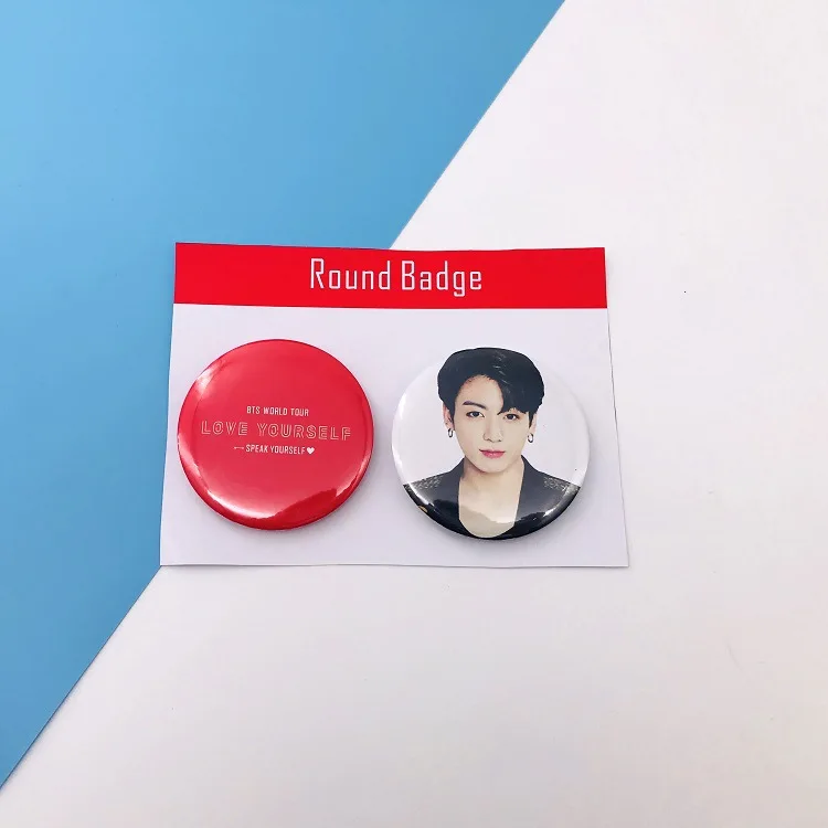 JK Kpop значок Bangtan мальчики любят себя круглый значок набор брошь значок список - Цвет: JK
