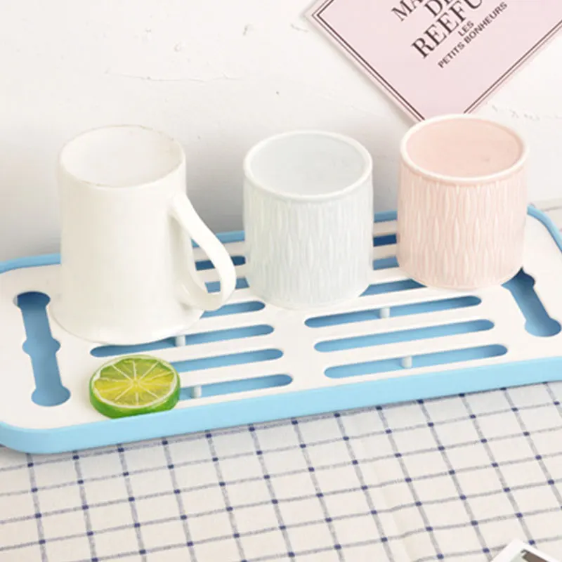 Practical Convenient Drainage Rack Multi-Function Kitchen Dishes Double Layer Drainage Tray Fruit Storage Water Drain Shelf n n