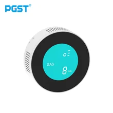 PGST – capteur numérique de gaz sans fil LCD, détecteur de fuite de gaz naturel Combustible, capteur d'alarme pour maison intelligente, cuisine