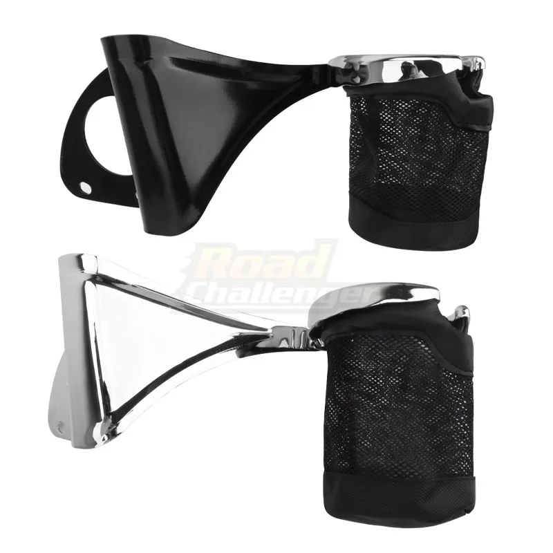 

Хромированный задний держатель чашки для напитков для мотоцикла с корзиной, подходит для Harley Touring Electra Glide 2014-2020