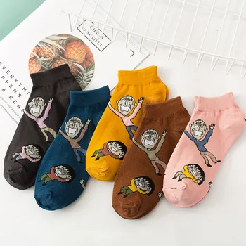 

funny socks meias divertidas woman calcetines de la mujer women skarpetki damskie femme chaussettes ankle sokken sock cotton