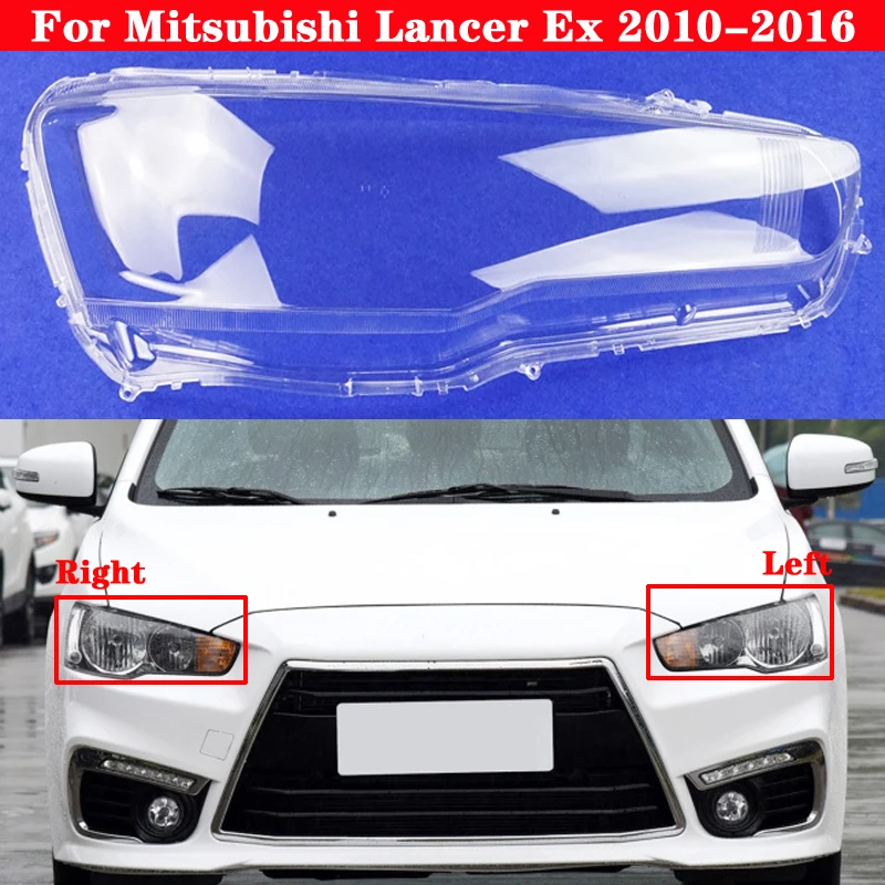 車のフロントヘッドライトカバー三菱ランサーex 10 16自動ヘッドランプシェードlampcoverヘッドランプ光ガラスレンズシェル 貝殻 Aliexpress