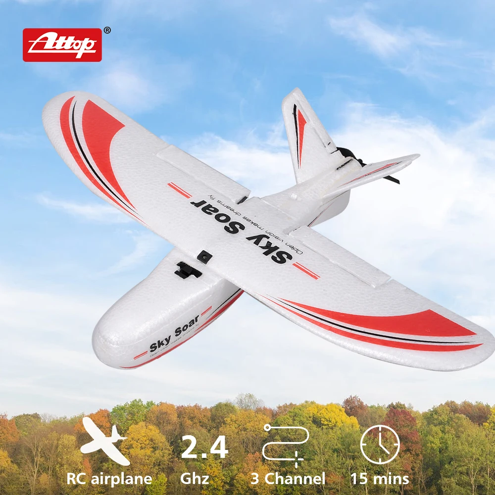 

Attop P01 RC Plane 2.4GHz 3CH RC Airplane M8 Motor RC Aircraft Fixed Wing Plane Aircraft Outdoor Toy Remote Control Toys