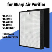 

For Sharp Air Purifier FZ 425SEF H13 HEPA Filter and Carbon Sheet Filter For FU-21SE, FU-S25E, FU-W28E, FU-425E, FZ-425SEF