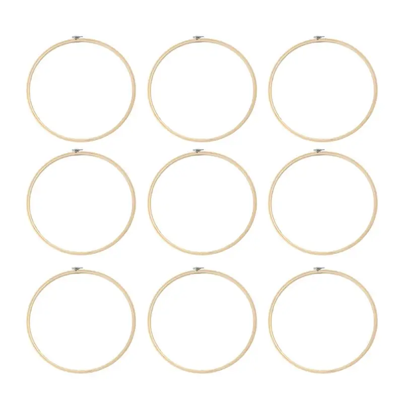 

10pcs Bamboo Embroidery Hoop Circle Frame DIY Craft Cross Stitch Chinese Traditional Sewing Manual Tool