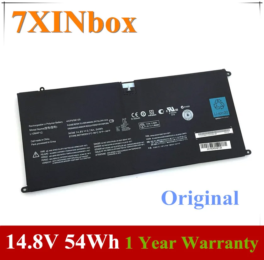 7 xinbox 14,8 V 54Wh 3700 мА/ч, L10M4P12 ноутбук аккумулятор для Lenovo IdeaPad Yoga 13 U300 U300s серии 4ICP5/56/120