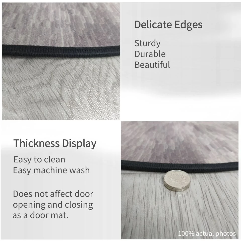 Серый ковер с 3D излучением модный круглый для журнального столика напольный в