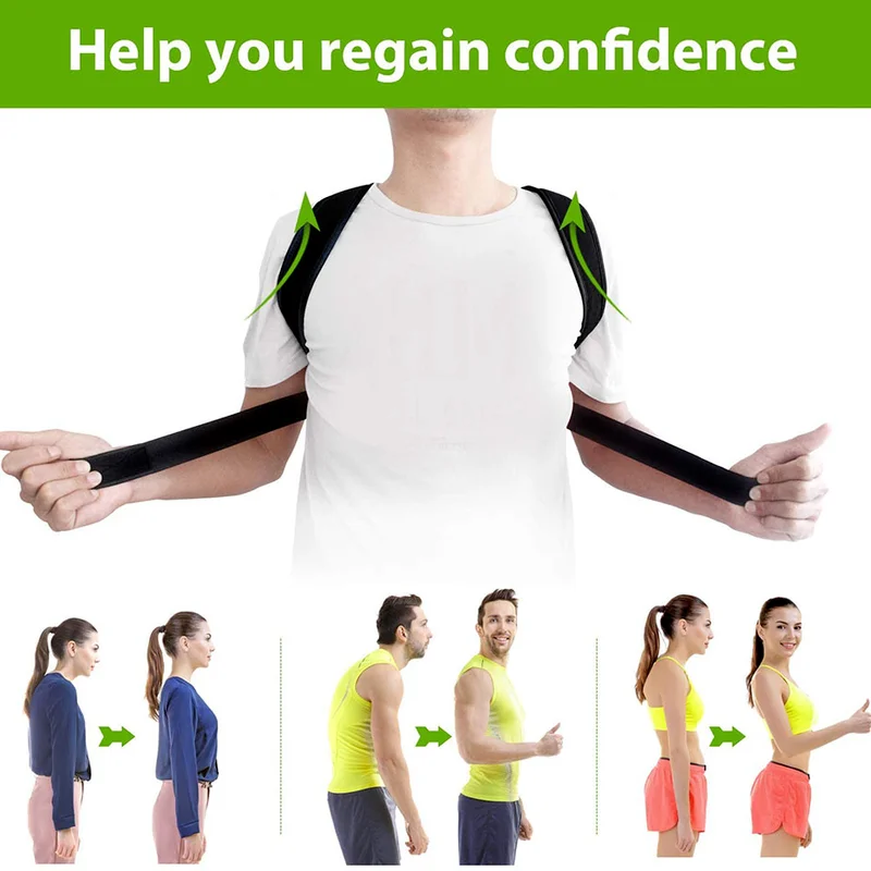 Adjustable Back and Shoulder Posture Corrector, Back Posture Correction Neck Pain Relief