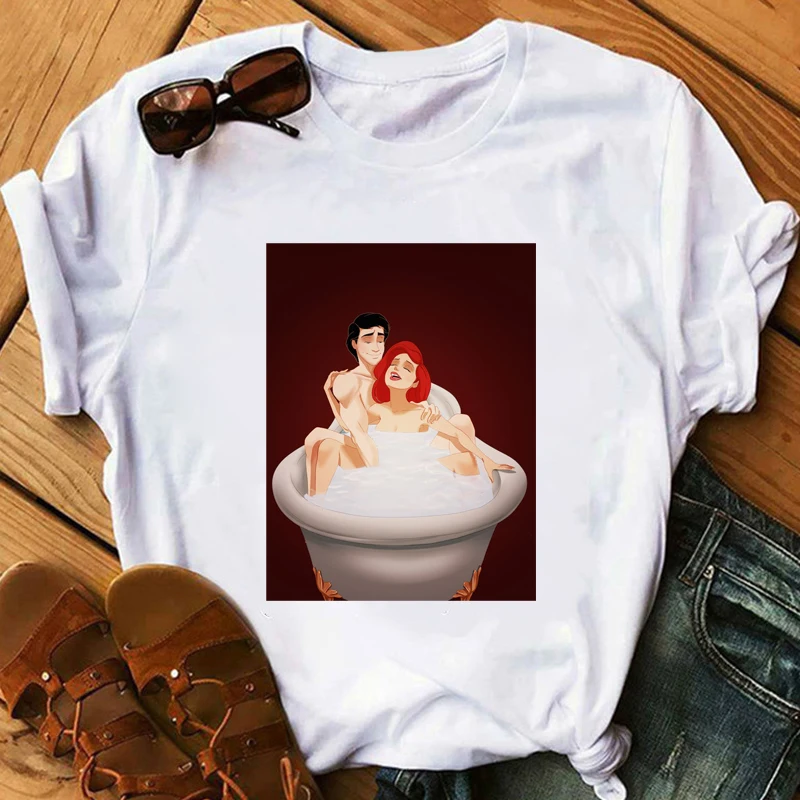 Женская футболка Aladdin Jasmin, романтическая ночная забавная футболка для девочек, летняя футболка для фитнеса с круглым вырезом, повседневная женская футболка - Цвет: GM-4657