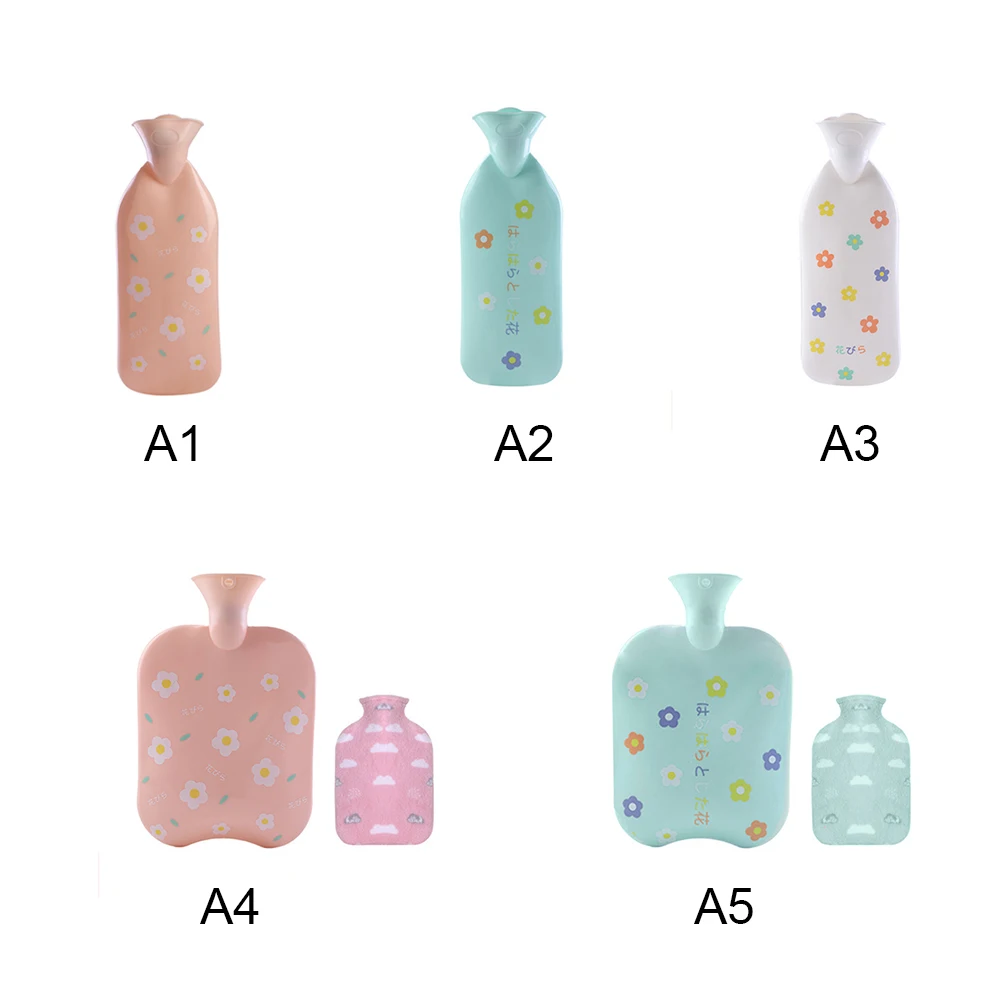 Thick Water Injection Hot Water Bottles Portable PVC Winter Warm Water Bottle Hand Warmer Girls Pocket Hand Feet Hot Water Bag O