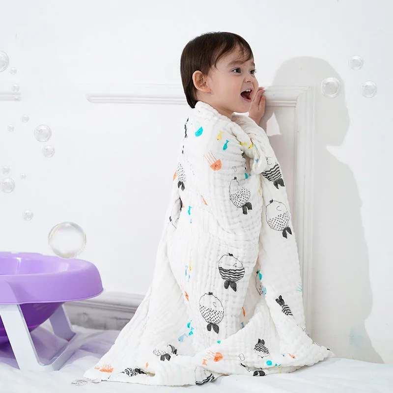 

Children's Bath Comfortable And Fast Absorbent Printed Beach Towel Cute Animal Microfiber Soft Antibacterial Dry Towel AXA020