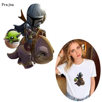 

Prajna Star Wars Baby Yoda Stickers Applique Iron On Transfers For Woman Kids T-shirts Jacket Thermal Summer Style Stickers DIY